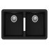 Carysil CGDB Black Double Bowl Granite Kitchen Sink 824*481*241mm