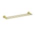 Otus Slimline Double Towel Rail 600mm Brushed Gold