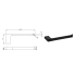 Cora Towel Bar Matt Black