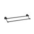 Clasico Double Towel Rail 600mm in Matt Black