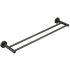 Otus Round Double Towel Rail 600mm Gunmetal