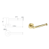 Otus L-Shaped Toilet Roll Holder Brushed Gold