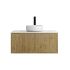 900mm Kiama Prime Oak 1 Left Hand Drawer 1 Right Hand Door Narrow Fluted Wall Hung Vanity Cabinet Only