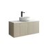 900mm Kiama Coastal Oak 1 Left Hand Drawer 1 Right Hand Door Narrow Fluted Wall Hung Vanity Cabinet Only