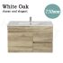 750L*500H*360DMM White Oak MDF Bathroom Vanity Right Drawers Wall Hung Cabinet Only