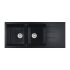 1160*500*210mm Cora Black Granite Sink Double Bowl With Drainer