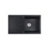 860*500*210mm Cora Black Granite Sink One Bowl With Drainer