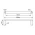 Esperia Gun Metal Grey Single Towel Rail 800mm