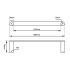 Esperia Gun Metal Grey Single Towel Rail 600mm