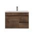 750L*500H*360DMM Dark Oak MDF Bathroom Vanity Right Drawers Wall Hung Cabinet Only