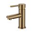 Pentro Brushed Yellow Gold Round Basin Mixer Tap