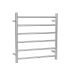 Brushed Nickel Black Electric Heated Towel Rack 6 Bars