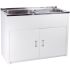 Double 45L Laundry Tub with Cabinet with Side Hole