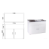 Double 45L Laundry Tub with Cabinet with Side Hole