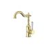 Clasico Basin Mixer Ceramic handle in Brushed Gold