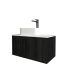 740mm Kiama Bottega Oak 1/DW Narrow Fluted Wall Hung Vanity Cabinet Only