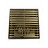 110*110*20mm Brushed Brass Grill Floor Waste Shower Grate Drain(80mm outlet)