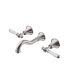 Clasico Bath Set Ceramic Handle in Brushed Nickel