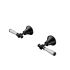 Clasico Wall Top Assemblies Ceramic Handle in Matt Black