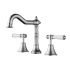 Clasico Basin Set Ceramic Handle in Brushed Nickel