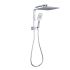 Sando Square Mini Multi-function Shower Set Chrome, 250mm Plastic Shower Head