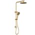 Cora Round Multi-function Shower Set Brushed Gold, 200mm Plastic Shower Head