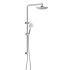 Cora Round Multi-function Shower Set Chrome, 200mm Plastic Shower Head