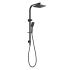 Eden Square Multi-function Shower Set Matt Black, 200mm Plastic Shower Head