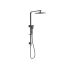 New Eden Square Multi-function Shower Set Matt Black, 250mm Plastic Shower Head