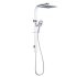 Sando Square MultiFunction Shower Set Chrome,250mm Plastic Shower Head