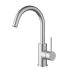 Otus Slimline SS Gooseneck Basin Mixer Brushed Stainless Steel