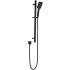 Eden Square Sliding Shower Set Matt Black