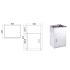 35L Laundry Tub with Cabinet with Side Hole