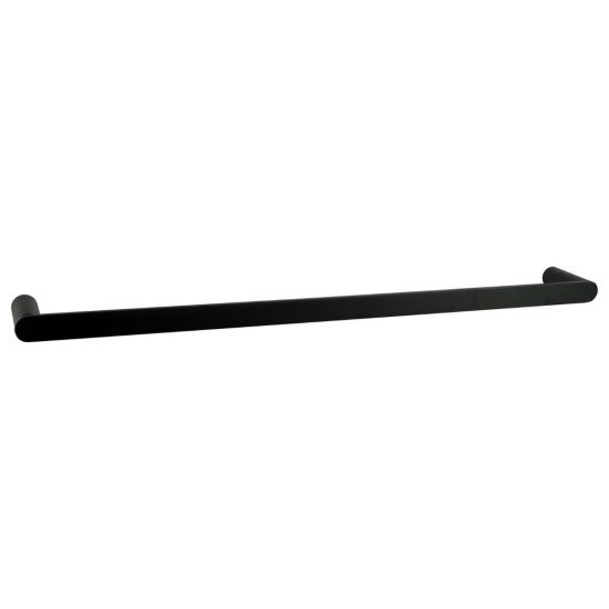 Black Single Towel Rail 800mm