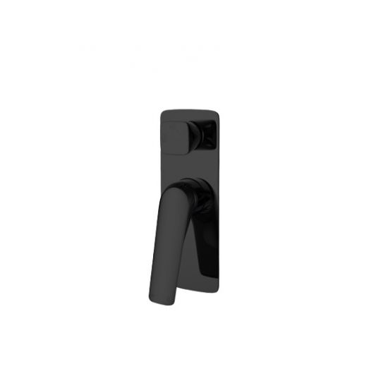 Square Black Shower/Bath Wall Mixer with Diverter