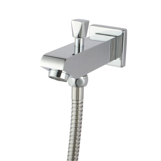 Chrome Bathtub/Basin Wall Spout with Diverter