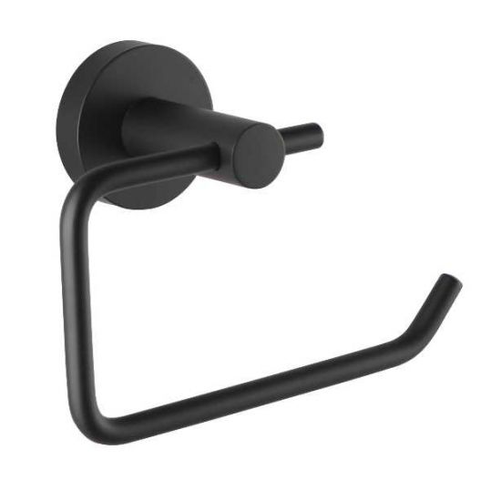 Round Black Toilet Paper Roll Holder