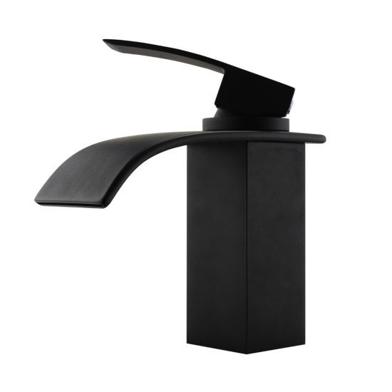 Waterfall Matt Black Basin Mixer