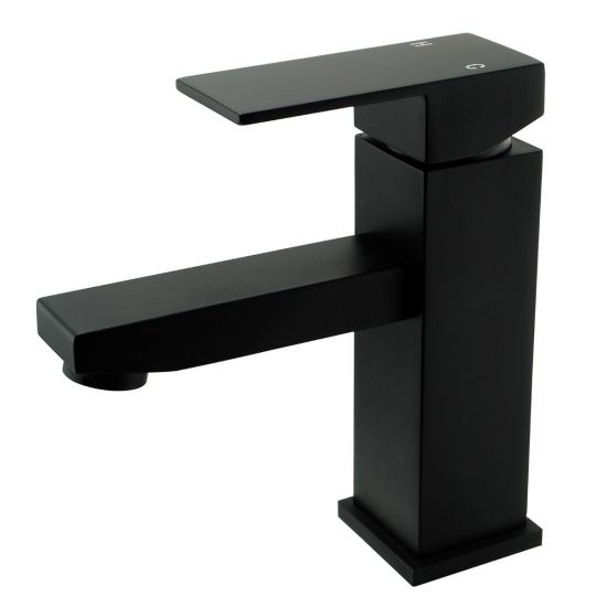 Square Black Basin Mixer