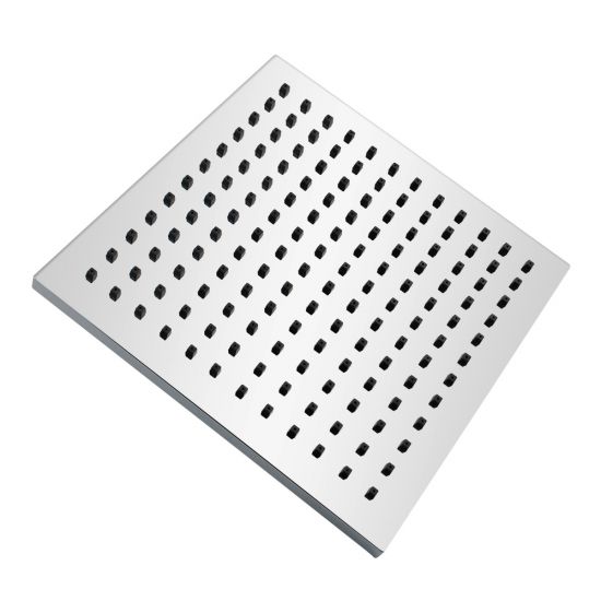 Square Chrome ABS Rainfall Shower Head 200mm