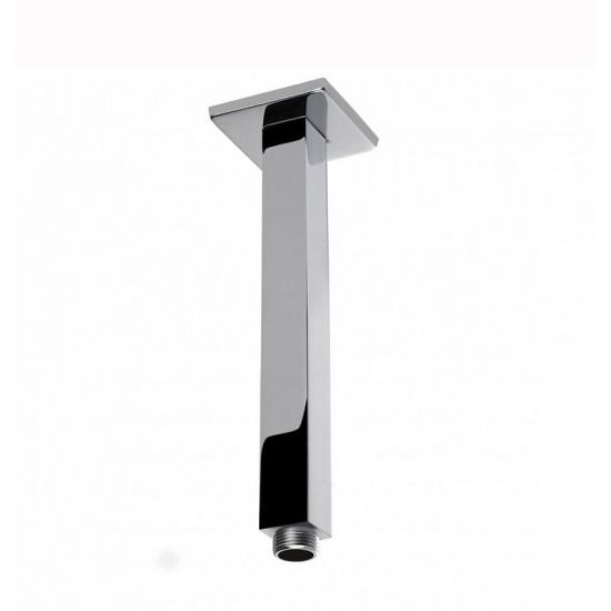 Square Chrome Ceiling Shower Arm 200mm