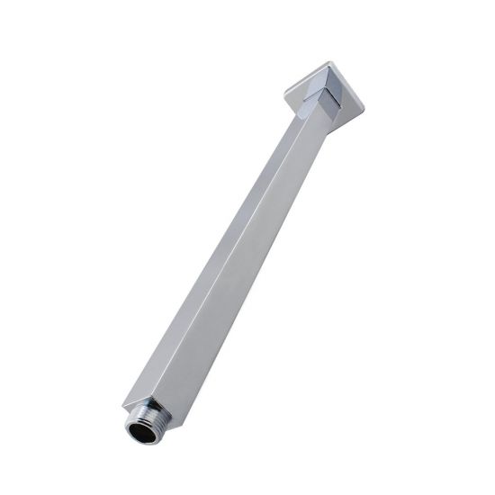 Square Chrome Ceiling Shower Arm 400mm