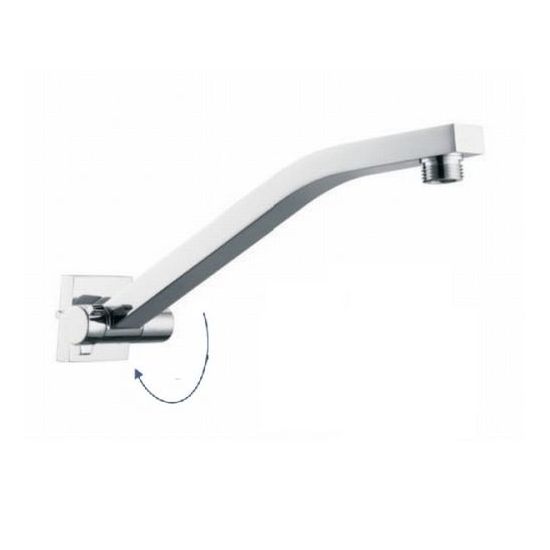 Square Chrome Swivel Wall Mounted Shower Arm