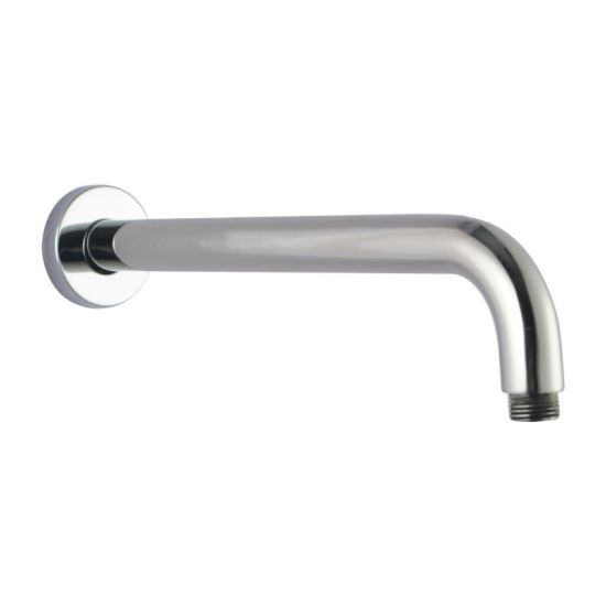 400mm Chrome Round Wall Straight Shower Arm