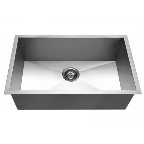 304 Stainless Steel Hand-made Single Bowl Kitchen Sink(Round Edges) 762*457*254mm