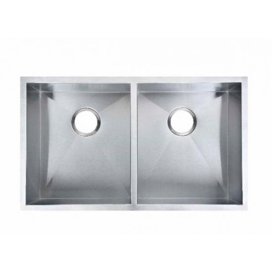 304 Stainless Steel Hand-made Double Bowl Kitchen Sink 820*457*230mm