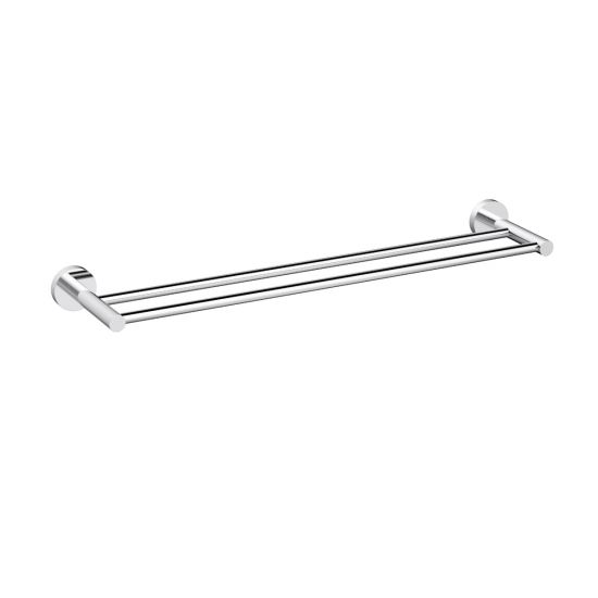 Otus Slimline Double Towel Rail 600mm Chrome