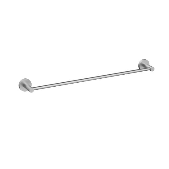 Otus Slimline Single Towel Rail 600mm Brushed Stainless Steel