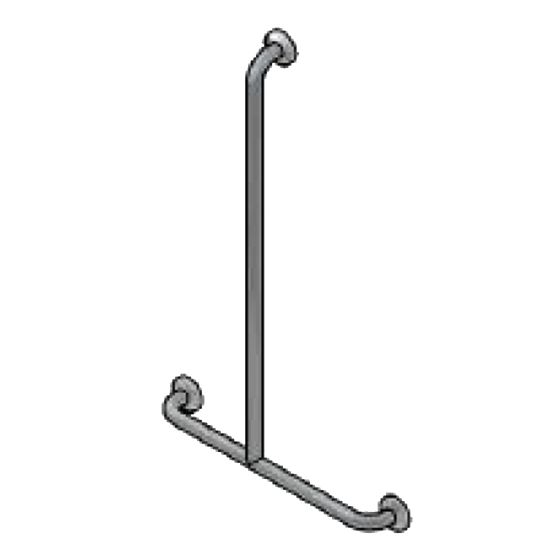 660mm x 1100mm Centre Grab Rail 32mm Shower Grab Rail