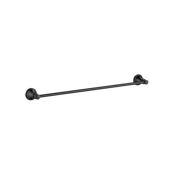 Clasico Single Towel Rail 600mm in Matt Black